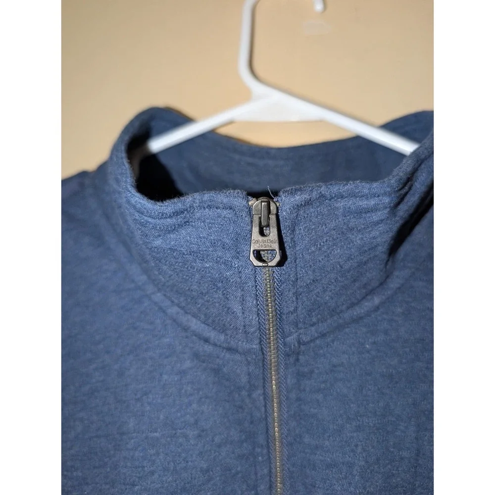Calvin Klein Jeans Jacket XXL Men's NWT Heather Navy Long Sleeve Quarter Zip